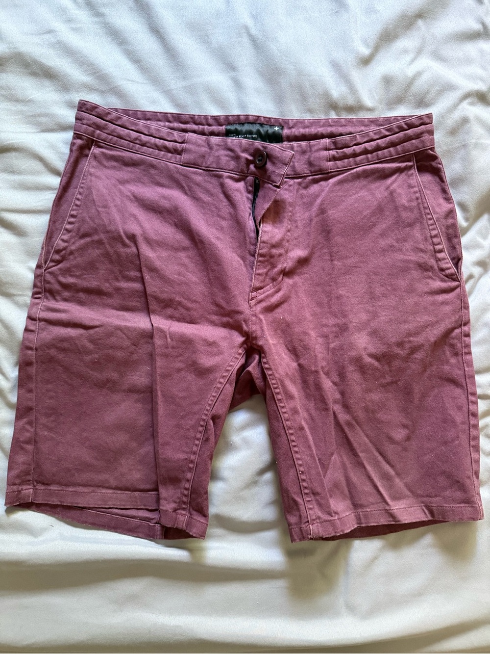Men's Casual Chino Shorts in Dusty Mauve